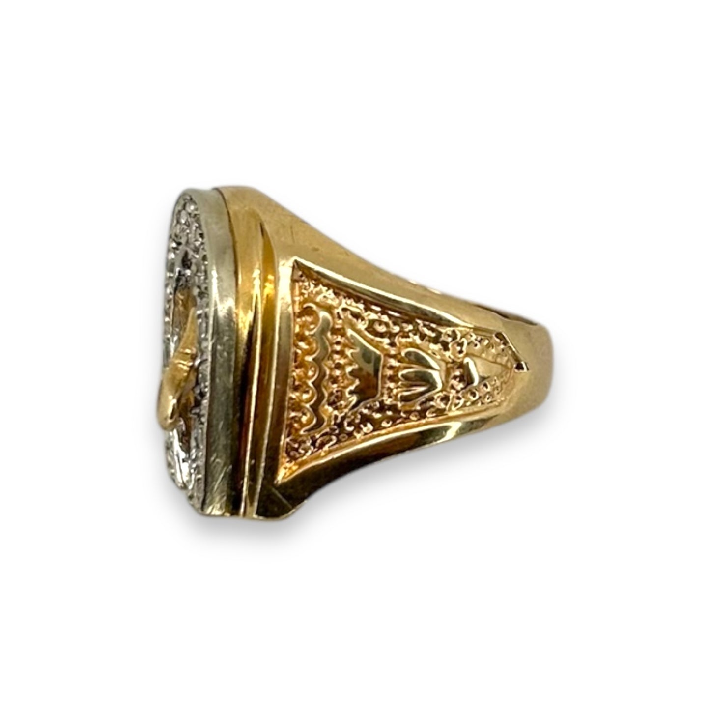 Vintage Diamond Large Horseshoe Ring