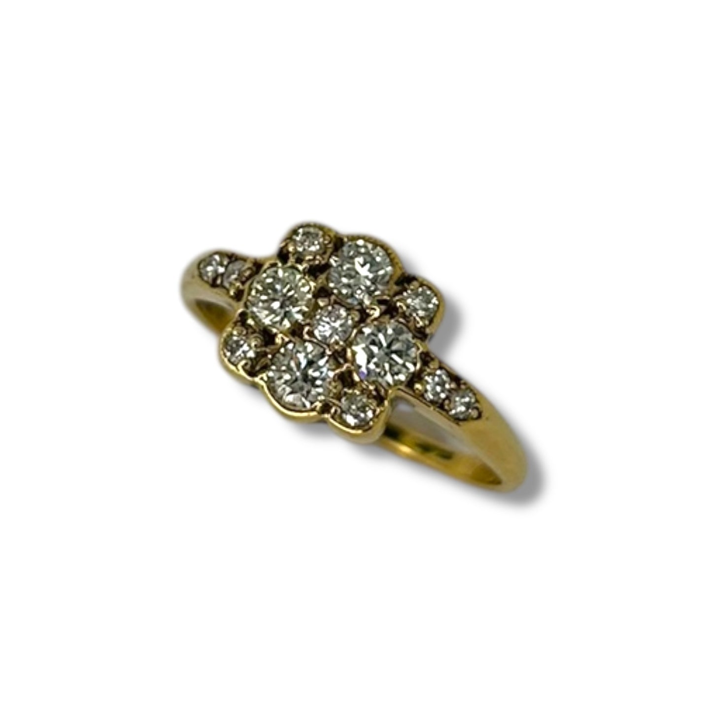 Vintage Diamond Cluster Ring