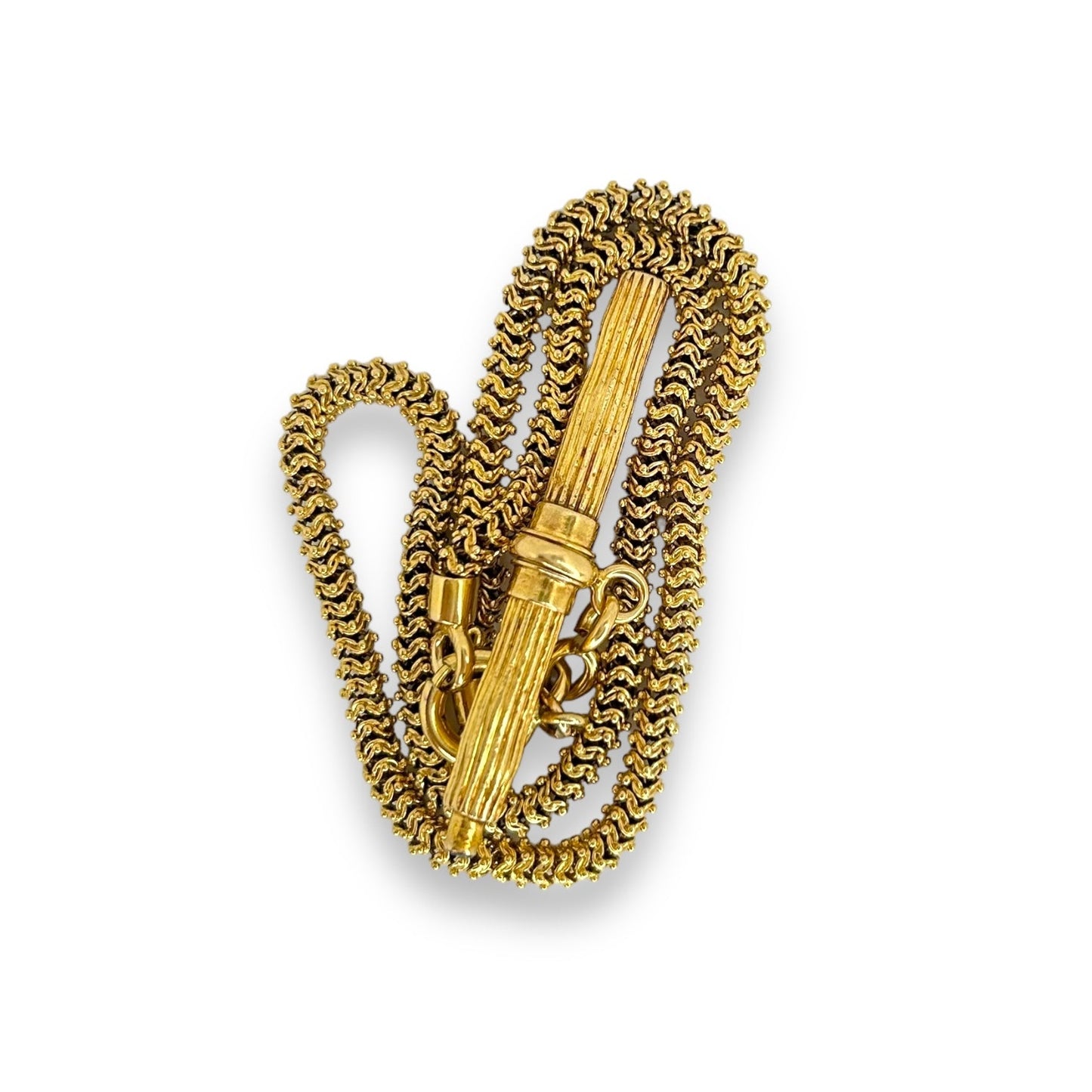 Antique French 18k Snake Chain w/ Watch Key