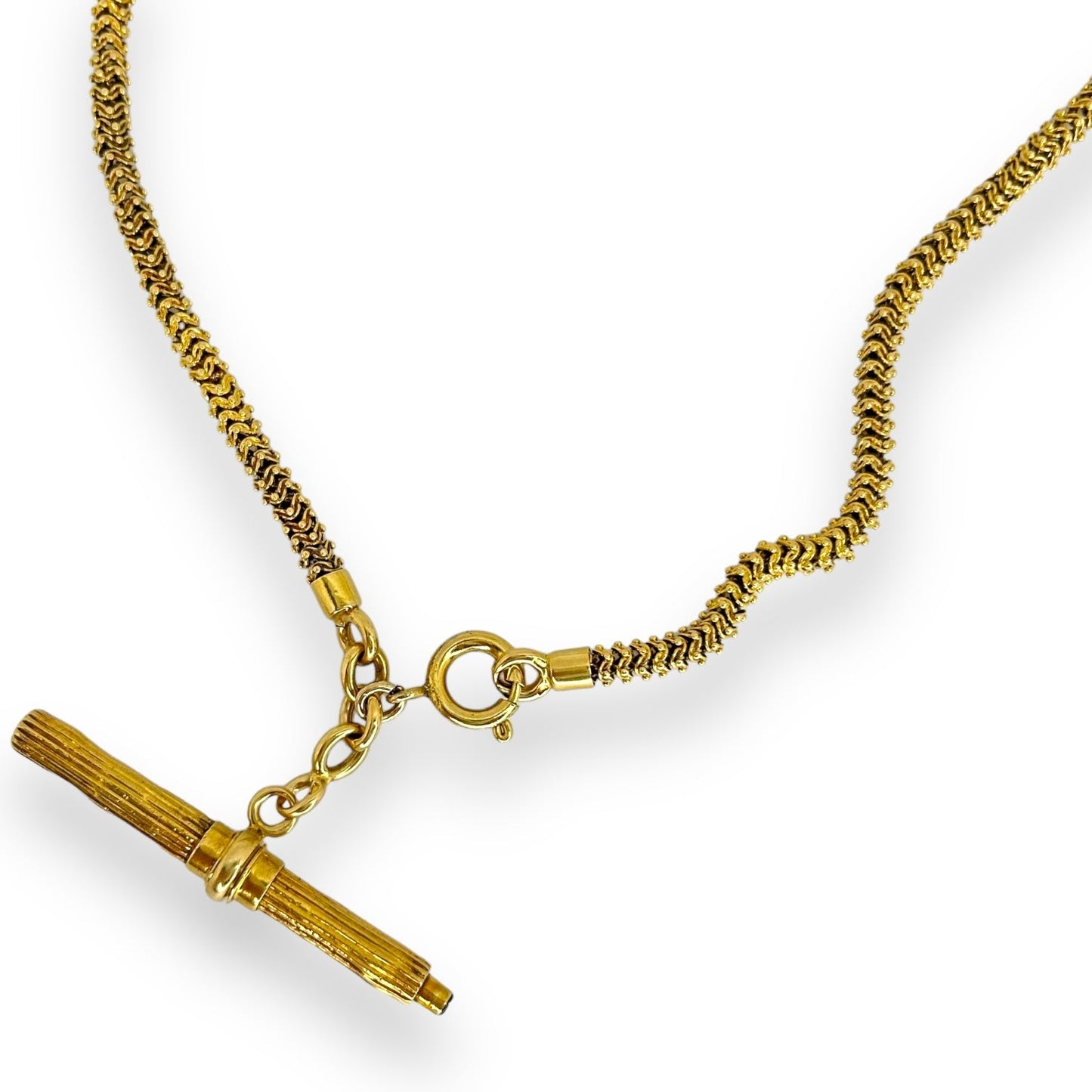 Antique French 18k Snake Chain w/ Watch Key