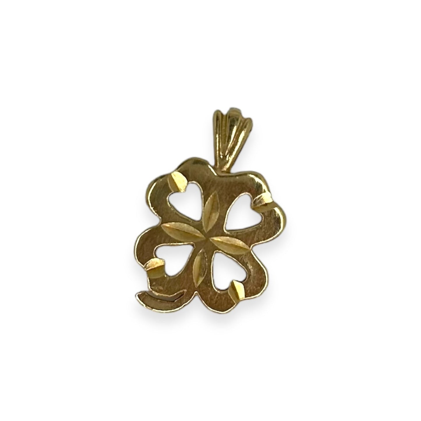 Vintage Small Four Leaf Clover Cut-Out Charm