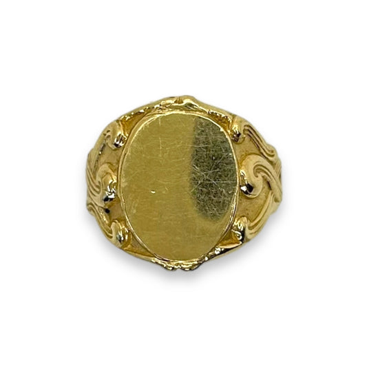 VINTAGE ART NOUVEAU-INSPIRED SIGNET RING