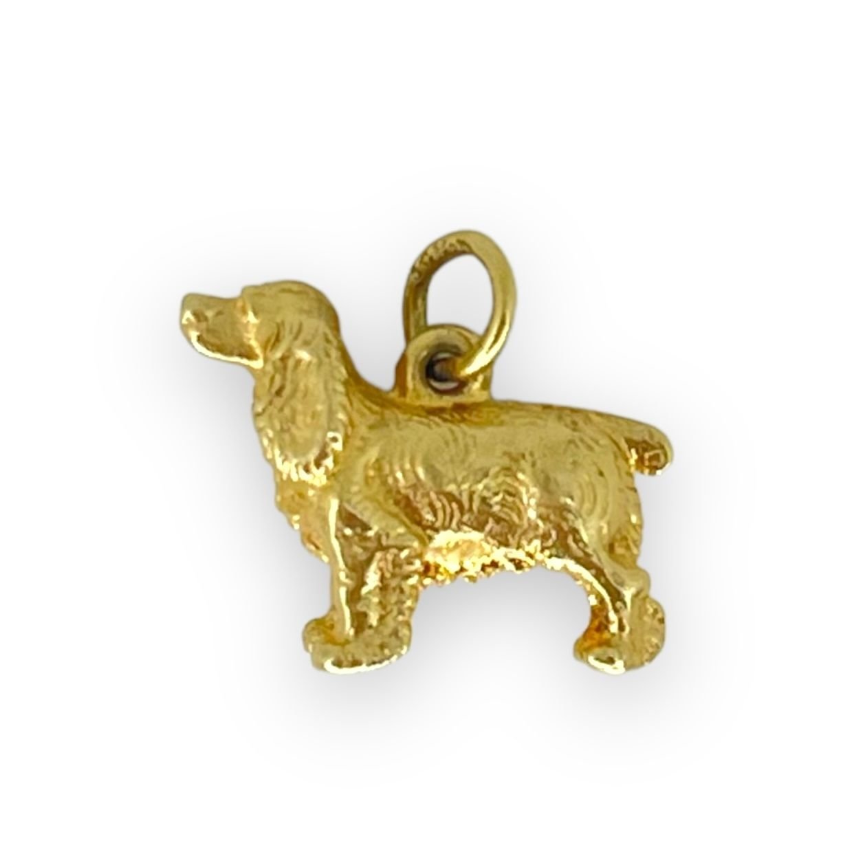 VINTAGE 3D COCKER SPANIEL DOG CHARM