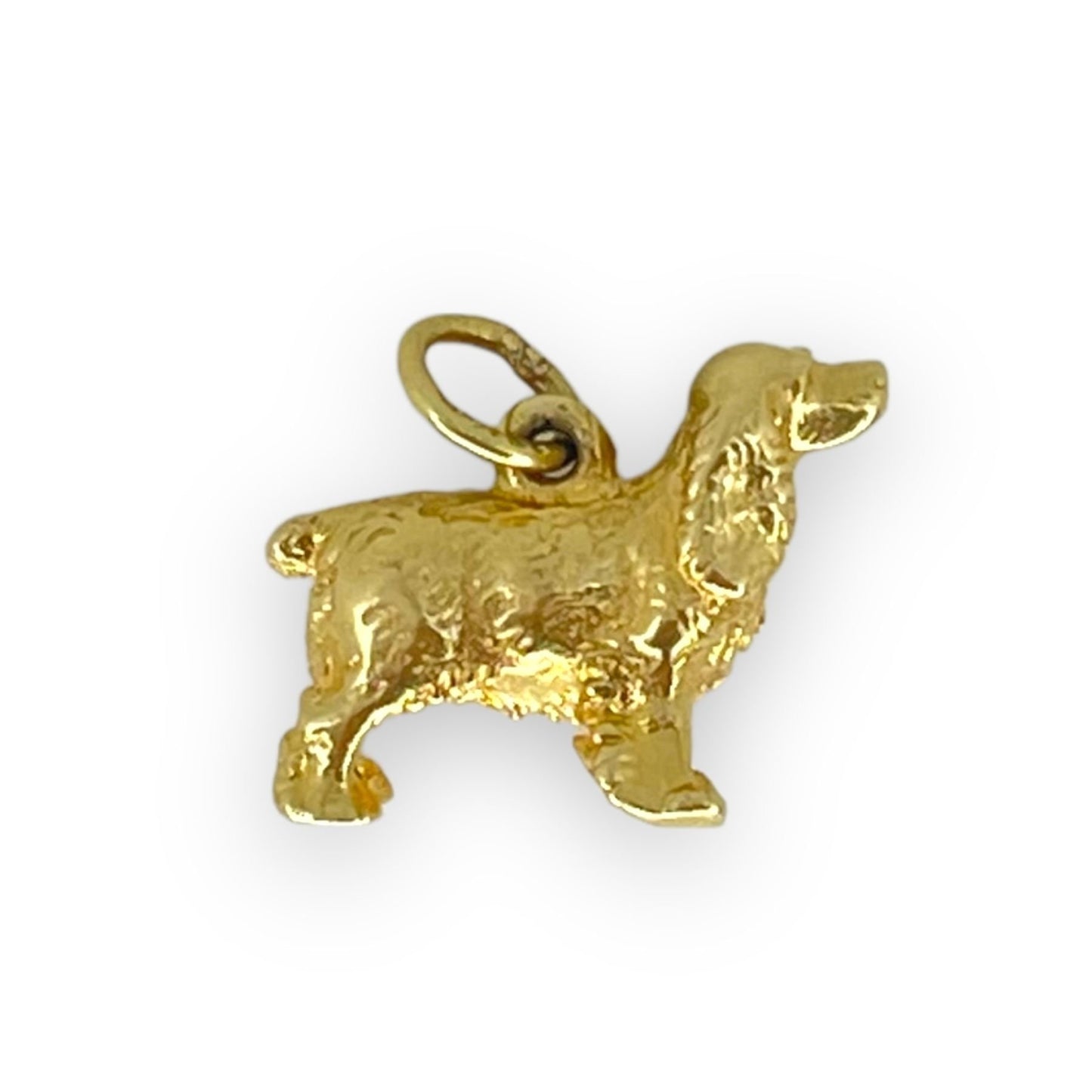 VINTAGE 3D COCKER SPANIEL DOG CHARM