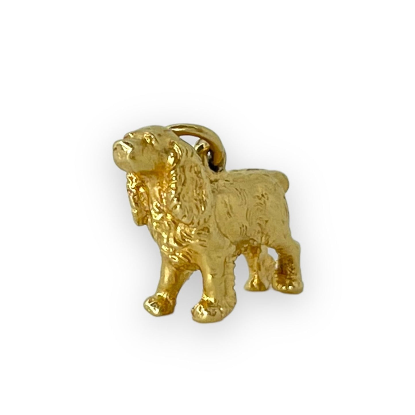 VINTAGE 3D COCKER SPANIEL DOG CHARM