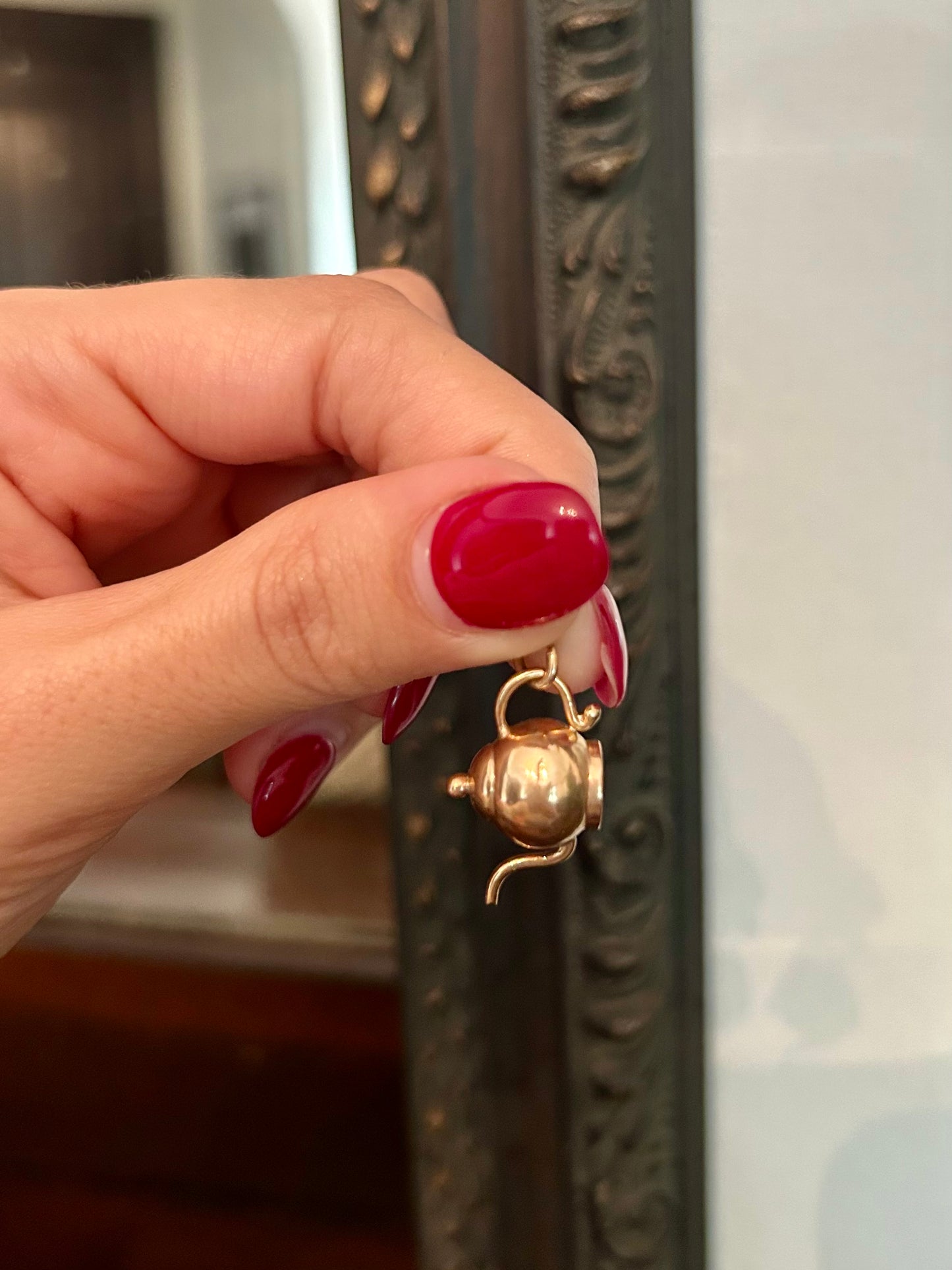 Vintage Small 3D Teapot Charm