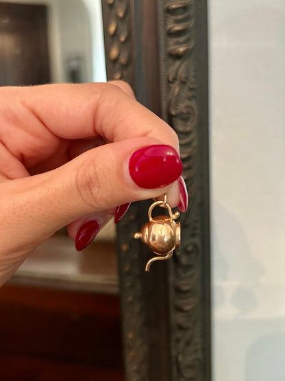 Vintage Small 3D Teapot Charm