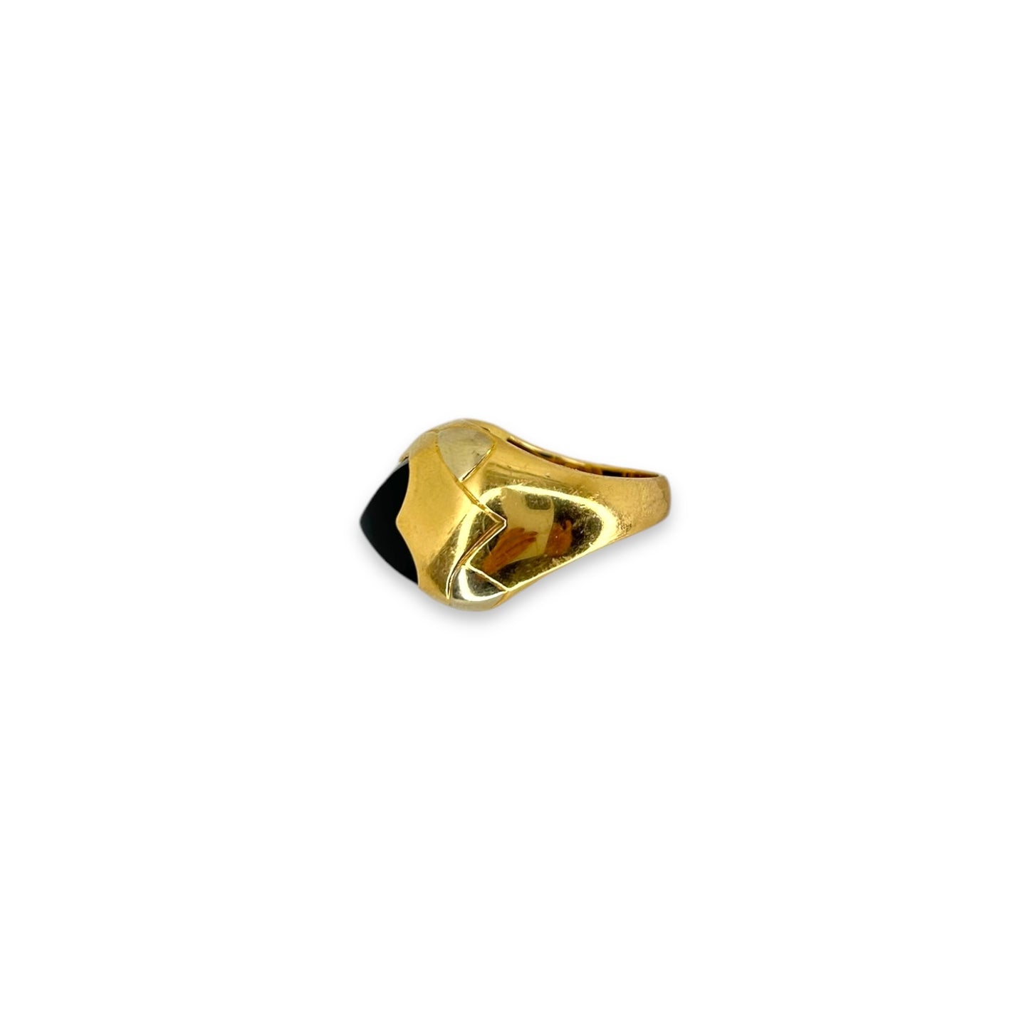 ONYX + GOLD PYRAMID RING