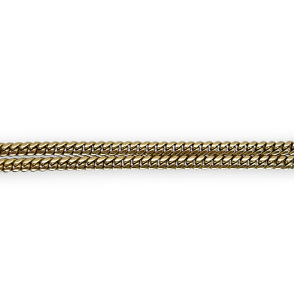 VINTAGE 14K CLOSED CURB-LINK GOLD CHAIN NECKLACE