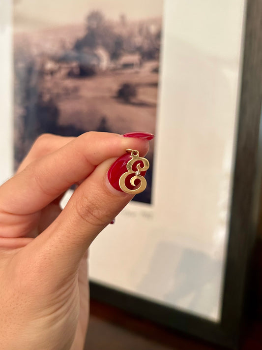 Vintage Mini Cursive 'E' w/ Diamond