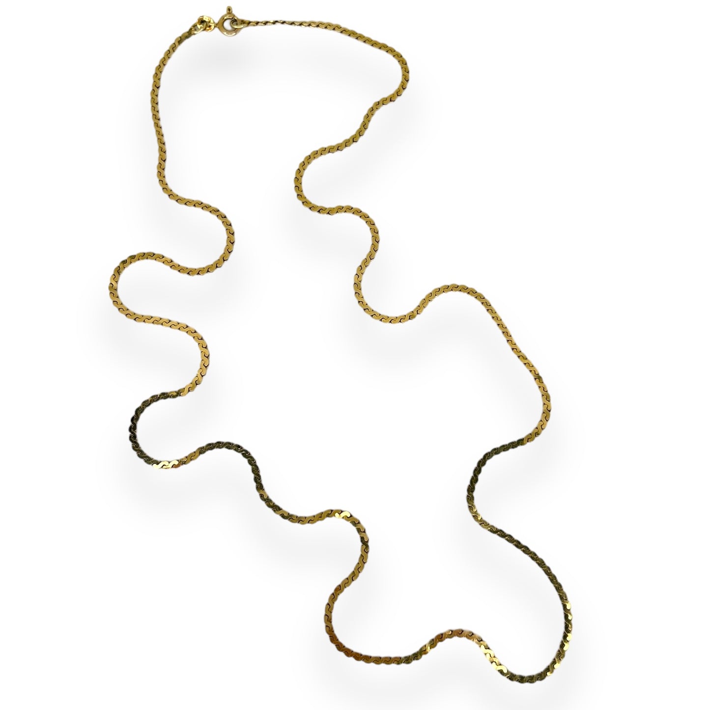 Vintage 14K Wavy Link Gold Chain