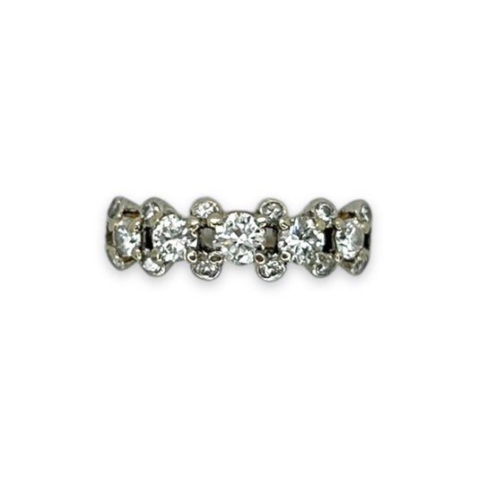 Vintage Platinum Diamond Bubble Band