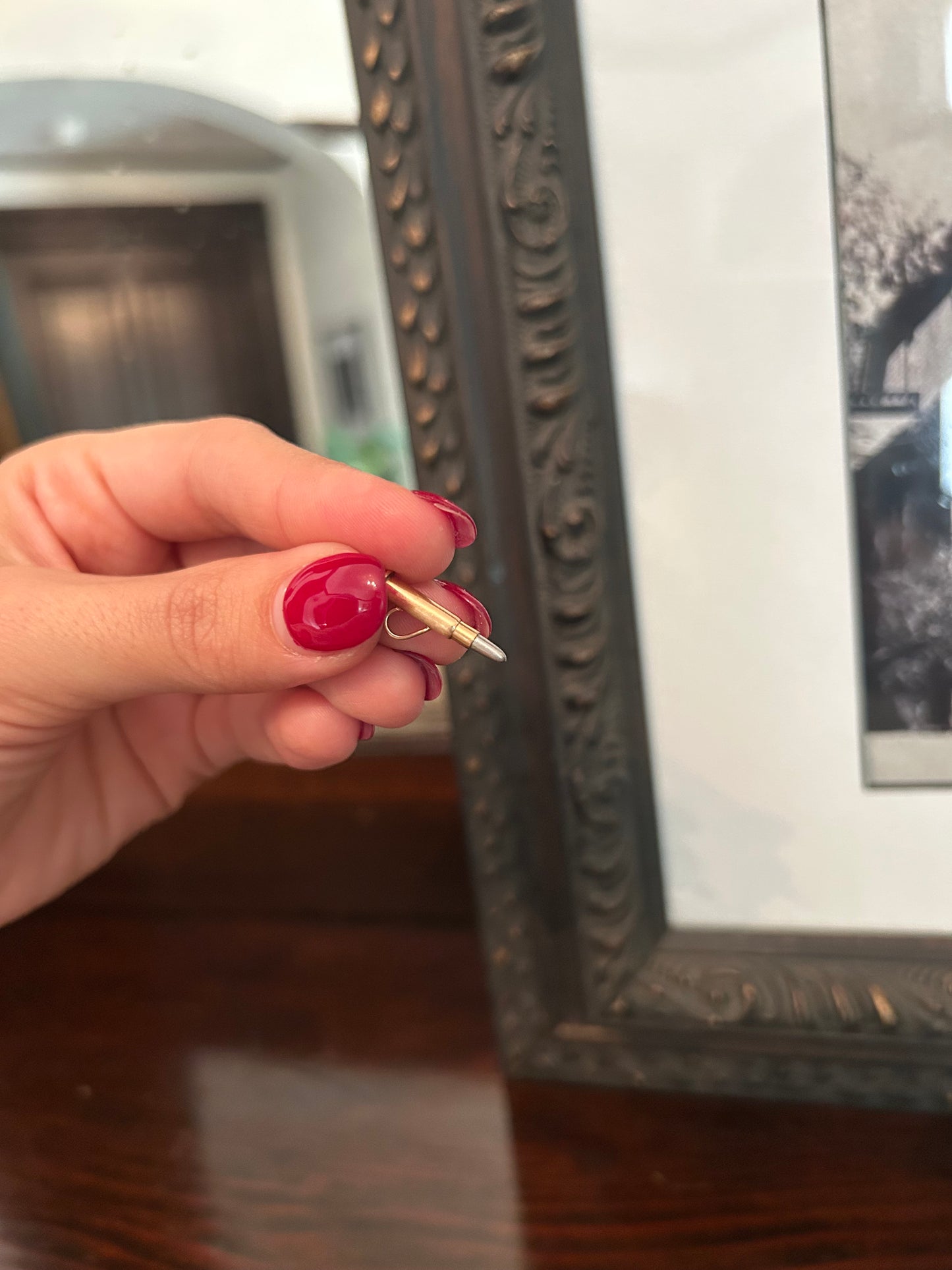 Antique Two Tone Bullet Charm