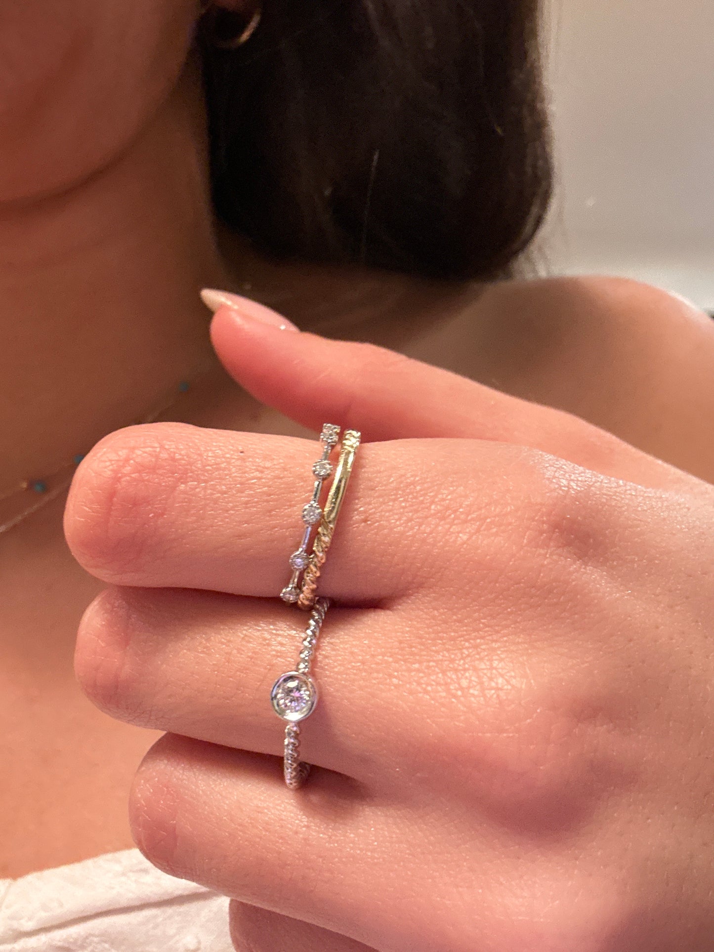 SKFJ Ring Stack w/ Diamonds