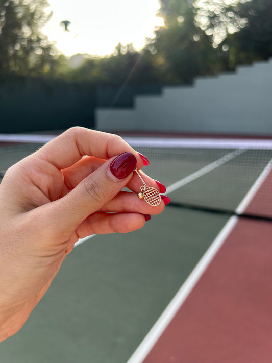Vintage Tennis Charm w/ Ball