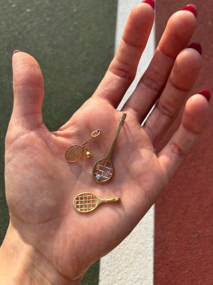 Vintage Tennis Charm w/ Ball