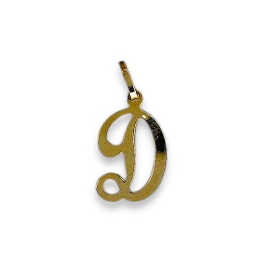 Vintage Cursive 'D' Charm