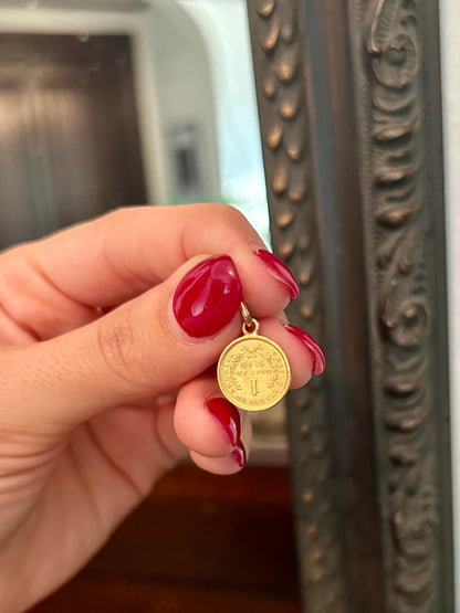 1849 US dollar Coin Charm w/ Portrait of Lady Liberty
