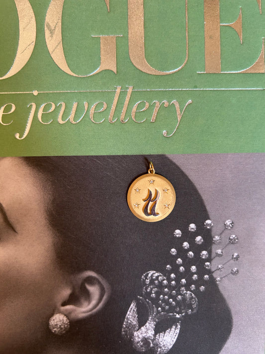 SK Fine Celestial Pendant '11' w/ Diamonds