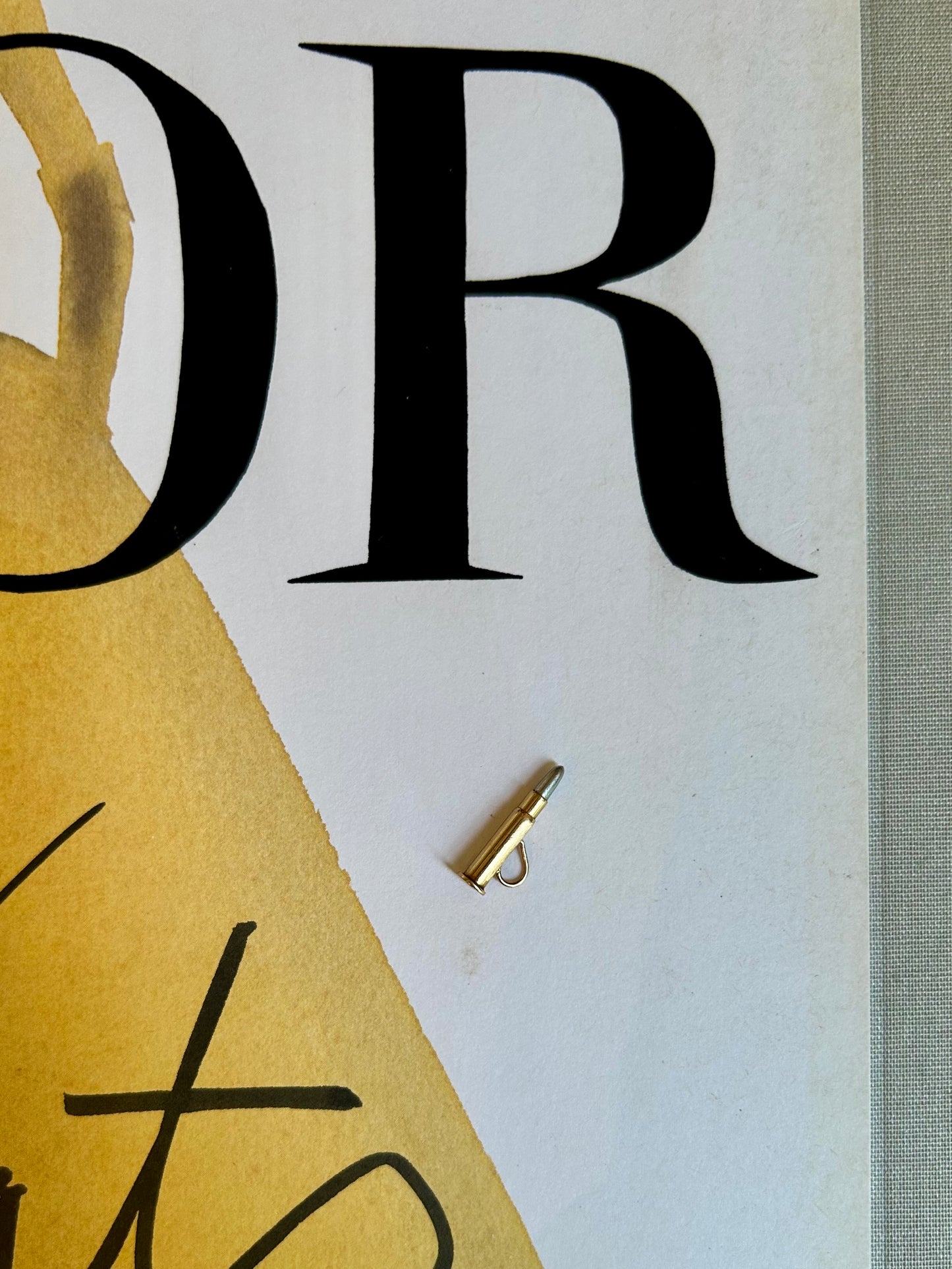 Antique Two Tone Bullet Charm