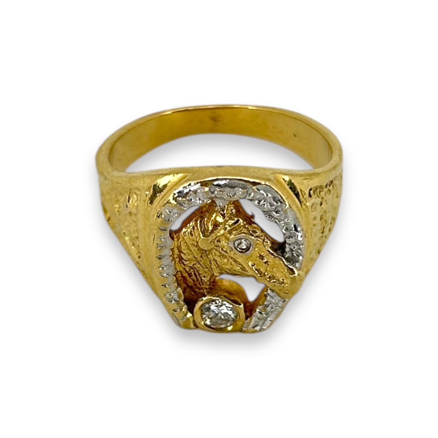 Vintage Diamond Large Horseshoe Ring
