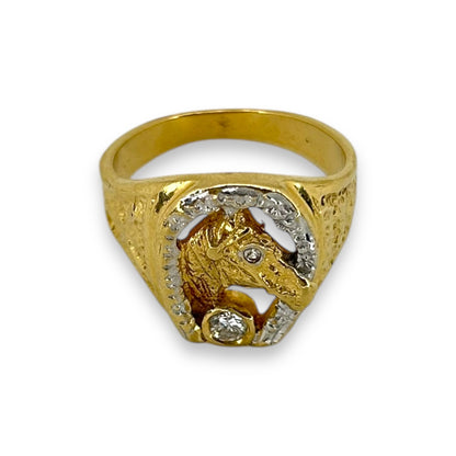 Vintage Diamond Large Horseshoe Ring