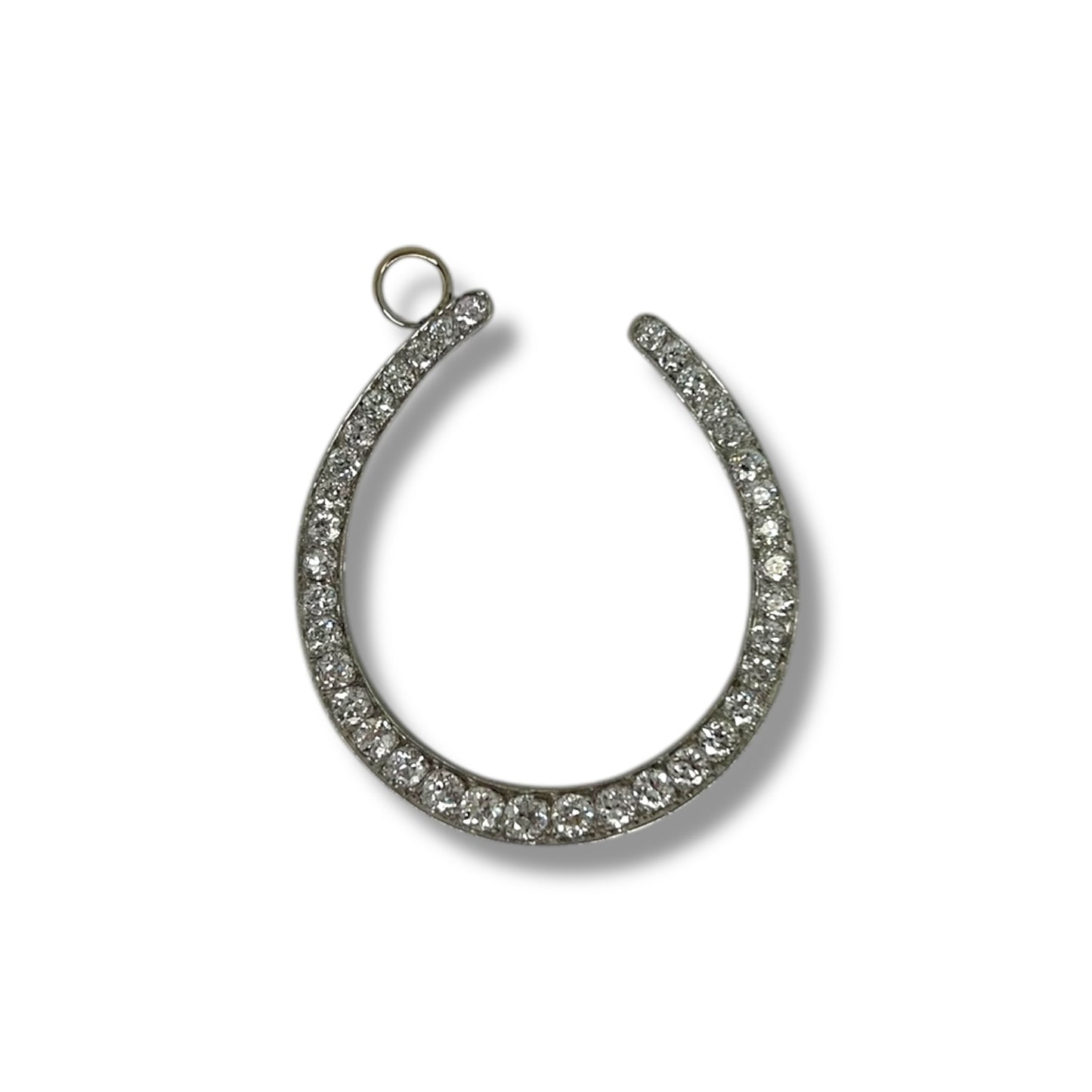 Vintage Diamond Horseshoe Pendant