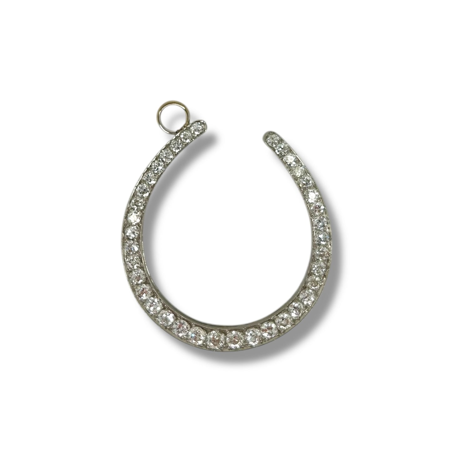 Vintage Diamond Horseshoe Pendant