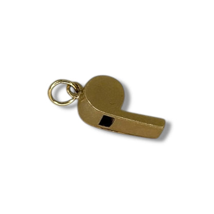 Vintage 14K Gold Whistle Charm (functional)