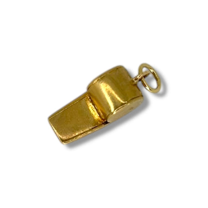 Vintage 14K Gold Whistle Charm (functional)