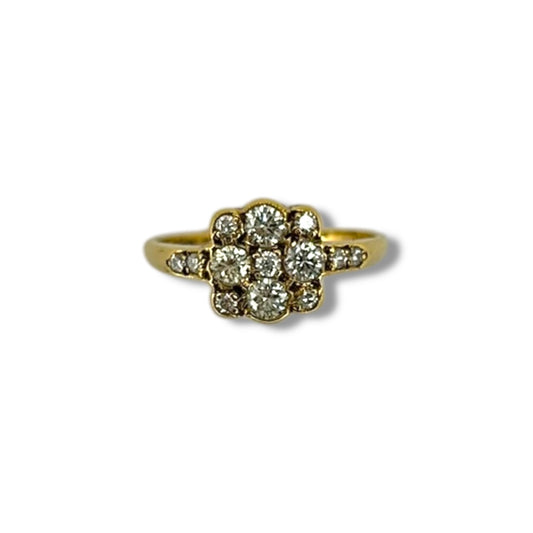 Vintage Diamond Cluster Ring