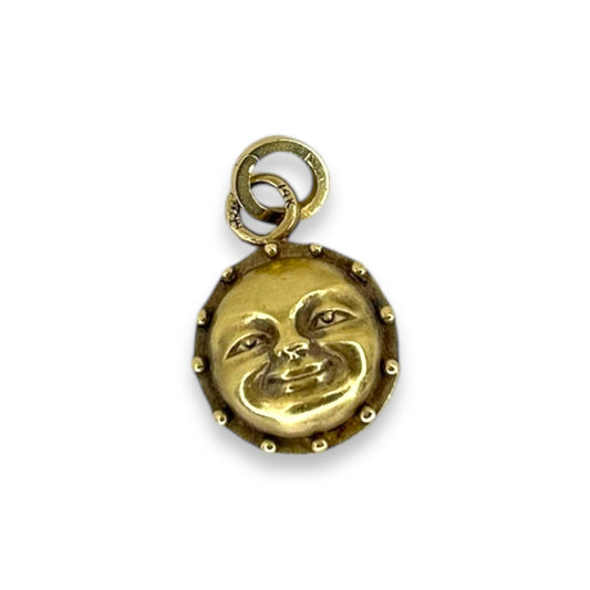 Vintage Designer Moon Face Pendant