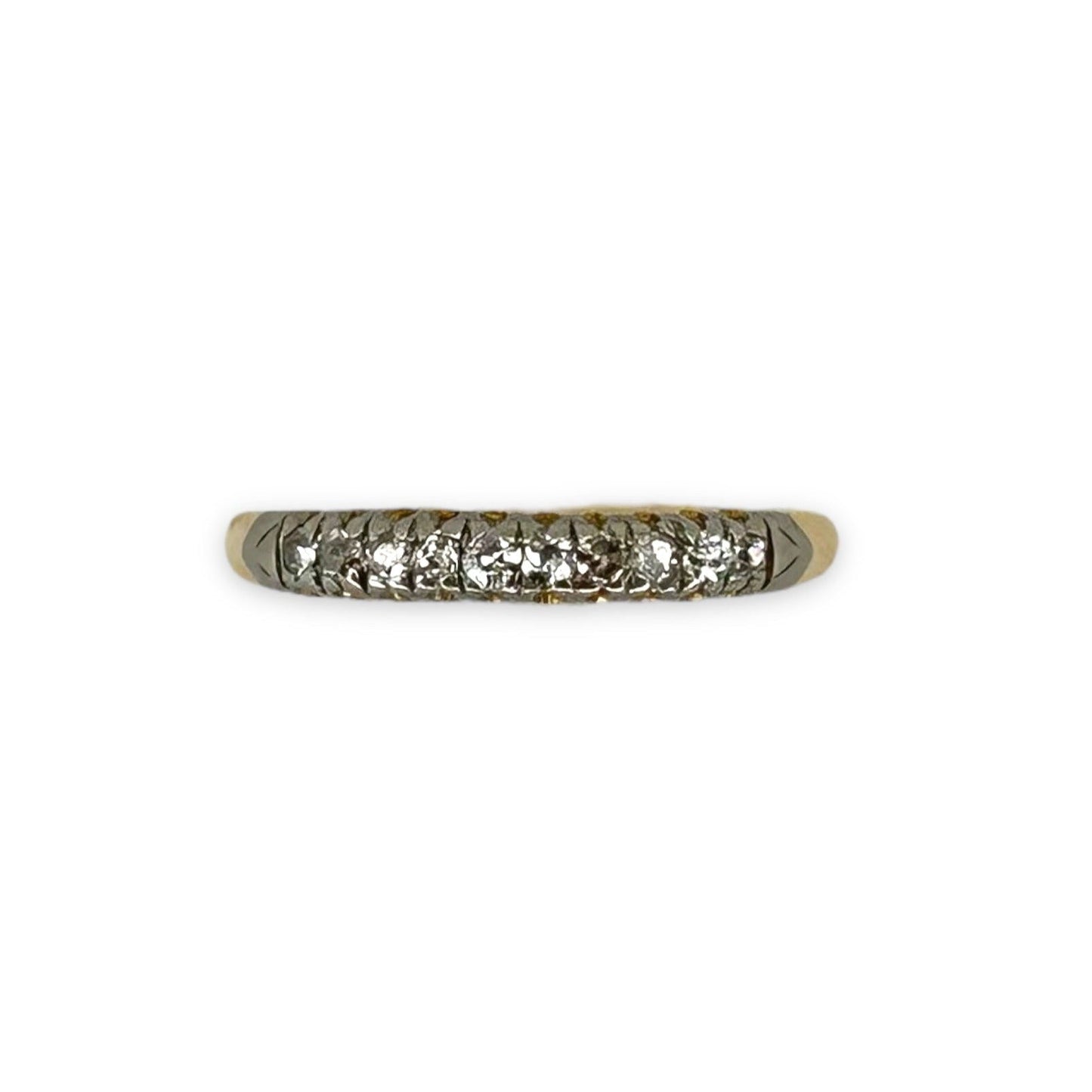 Vintage 10-Stone Single Cut Diamond Band