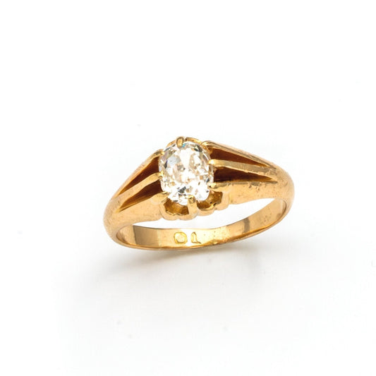 ANTIQUE 0.90 CTW OLD-CUT DIAMOND SINGLE STONE RING