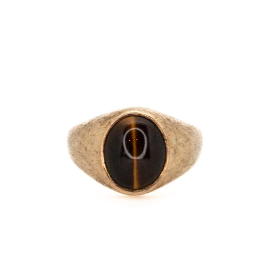 VINTAGE TIGER'S EYE SIGNET RING