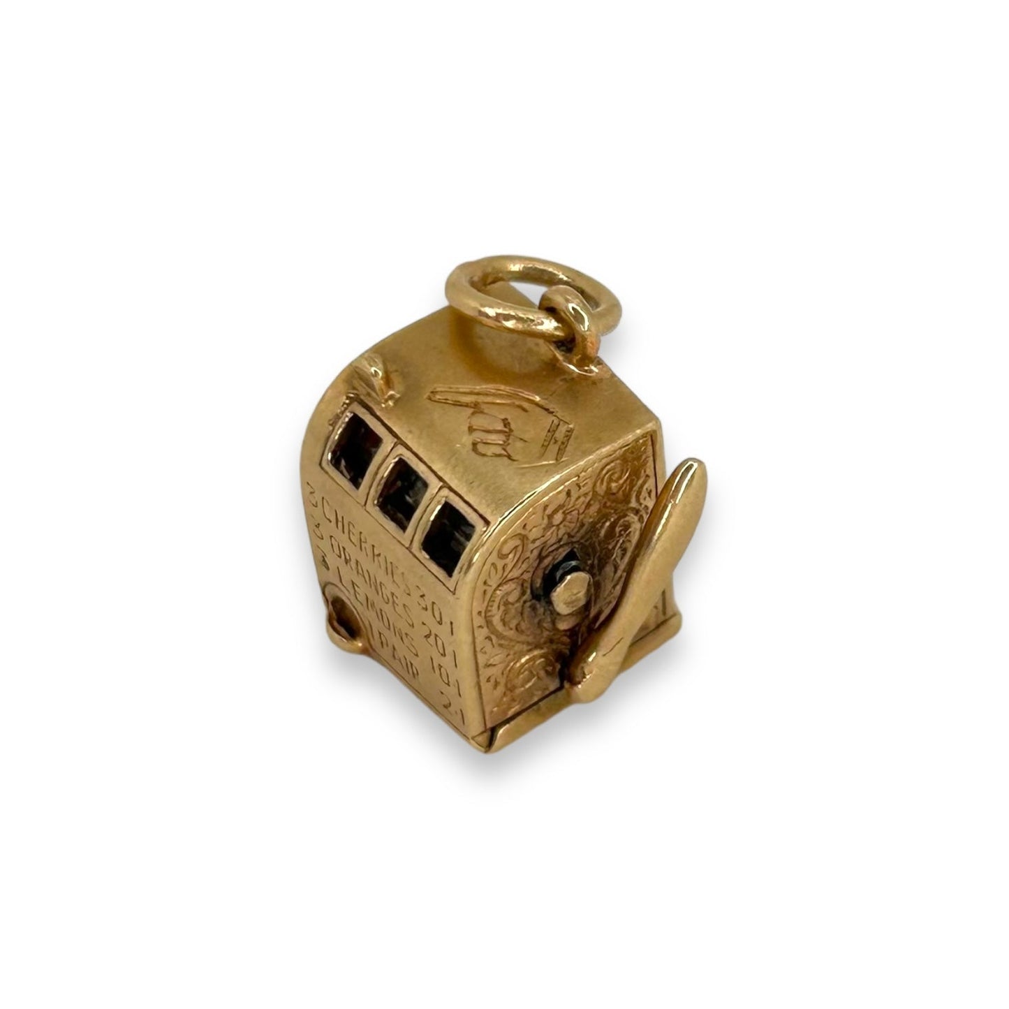 Vintage 14K 3D Slot Machine Charm