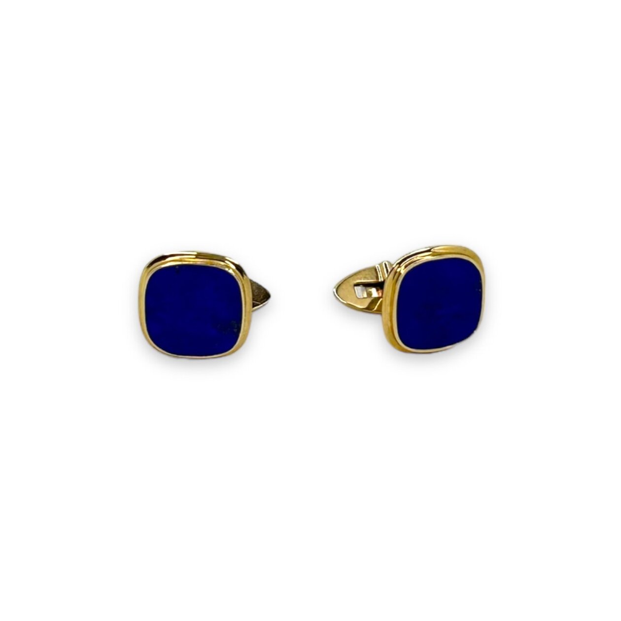 VINTAGE 9K GOLD LAPIS LAZULI CUFFLINKS