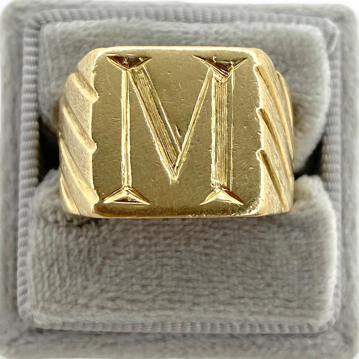 'M' SIGNET RING