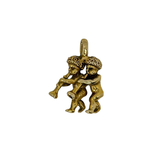 VINTAGE 14K 3D GEMINI CHARM