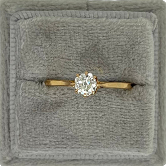 VINTAGE 0.45 CTW DIAMOND SOLITAIRE w/ CLAW PRONGS