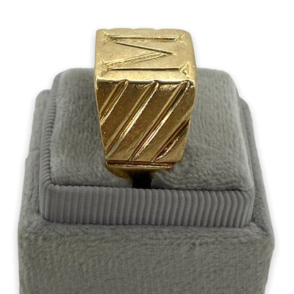 'M' SIGNET RING