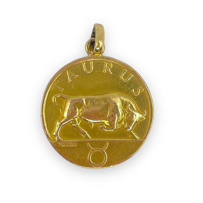 VINTAGE 9K TAURUS PENDANT