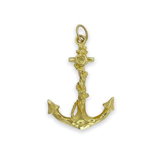 VINTAGE 9K ANCHOR PENDANT