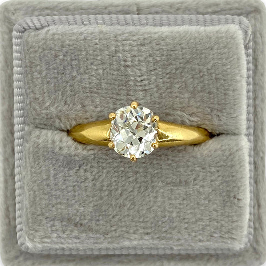 VINTAGE 1.15 CTW CUSHION CUT DIAMOND SOLITAIRE