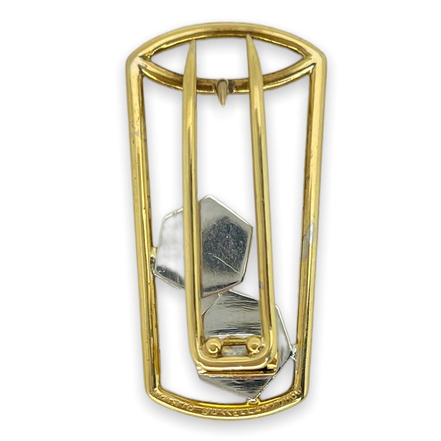 ANTIQUE 18K 'COCKTAIL OVER ICE' MARIO BUCCELLATI BROOCH; CIRCA 1910