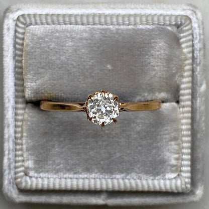 VINTAGE 0.45 CTW DIAMOND SOLITAIRE w/ CLAW PRONGS