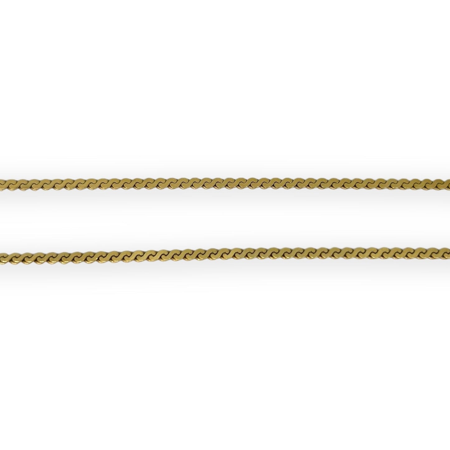 Vintage 14K Wavy Link Gold Chain