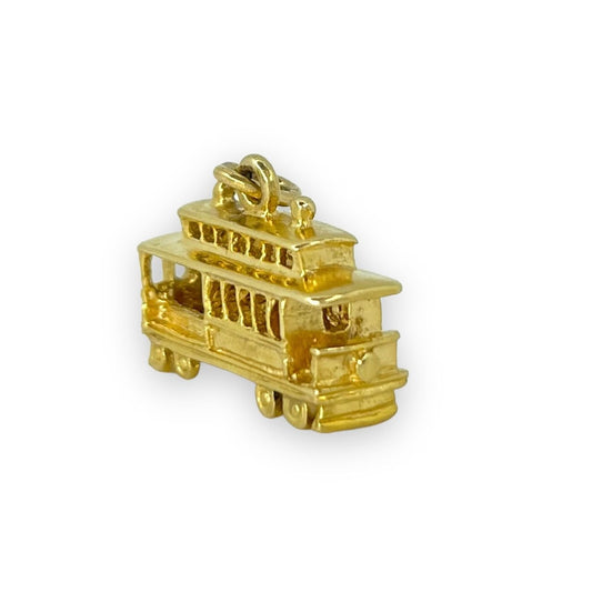 VINTAGE 14K 3D TROLLEY CHARM