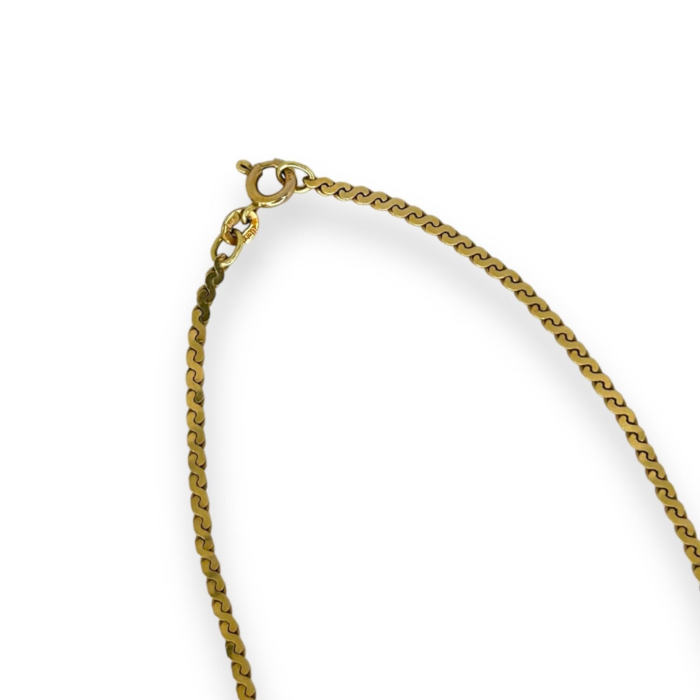 Vintage 14K Wavy Link Gold Chain