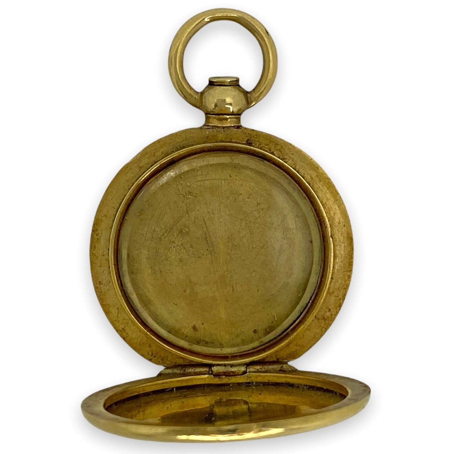 ANTIQUE 15K GOLD ROUND LOCKET